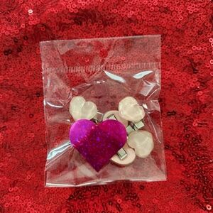 Pink Heart Hair Clips
